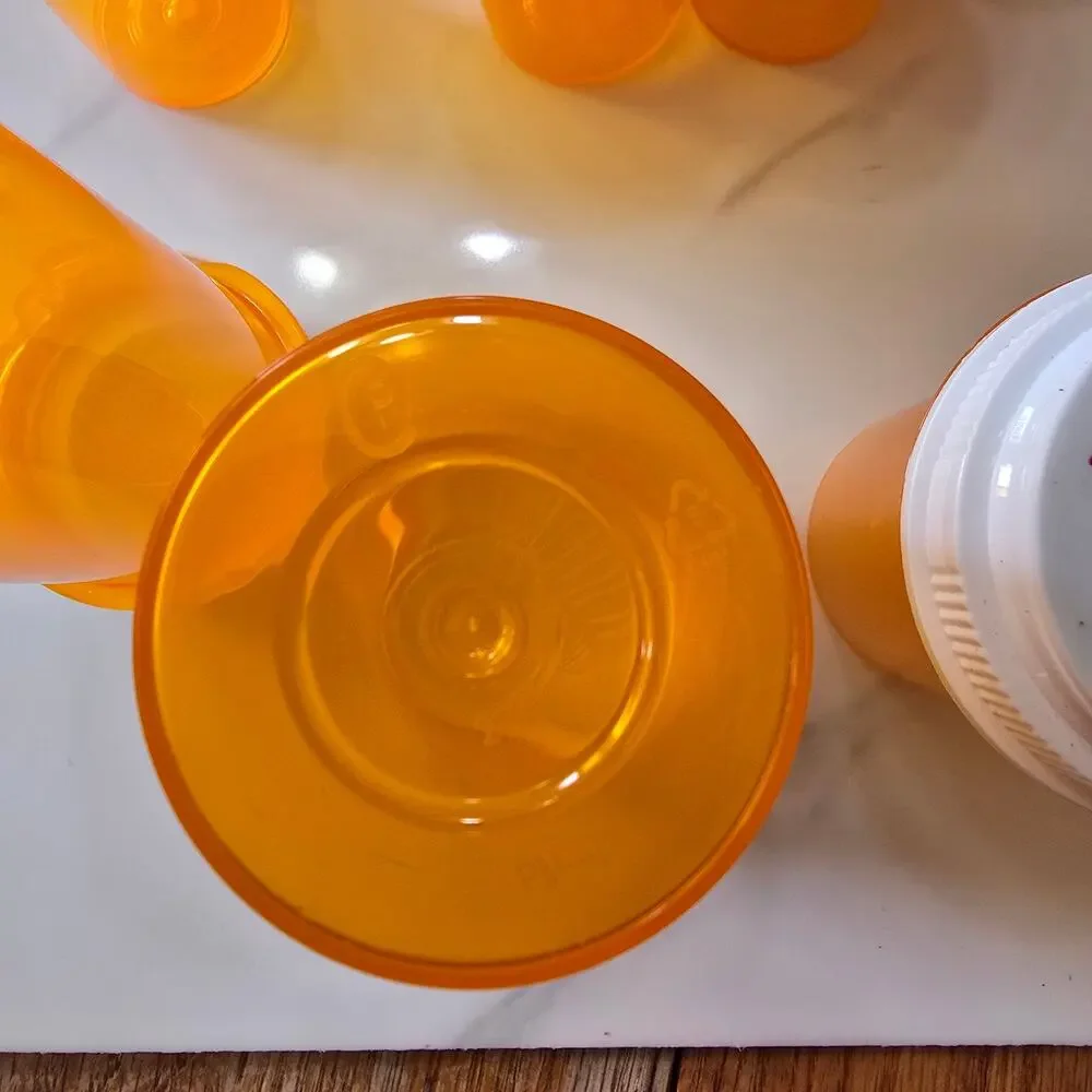 Pill Bottles (14) Empty Medicine Pill Vials Bottles Twist Lid Storage Multi Size